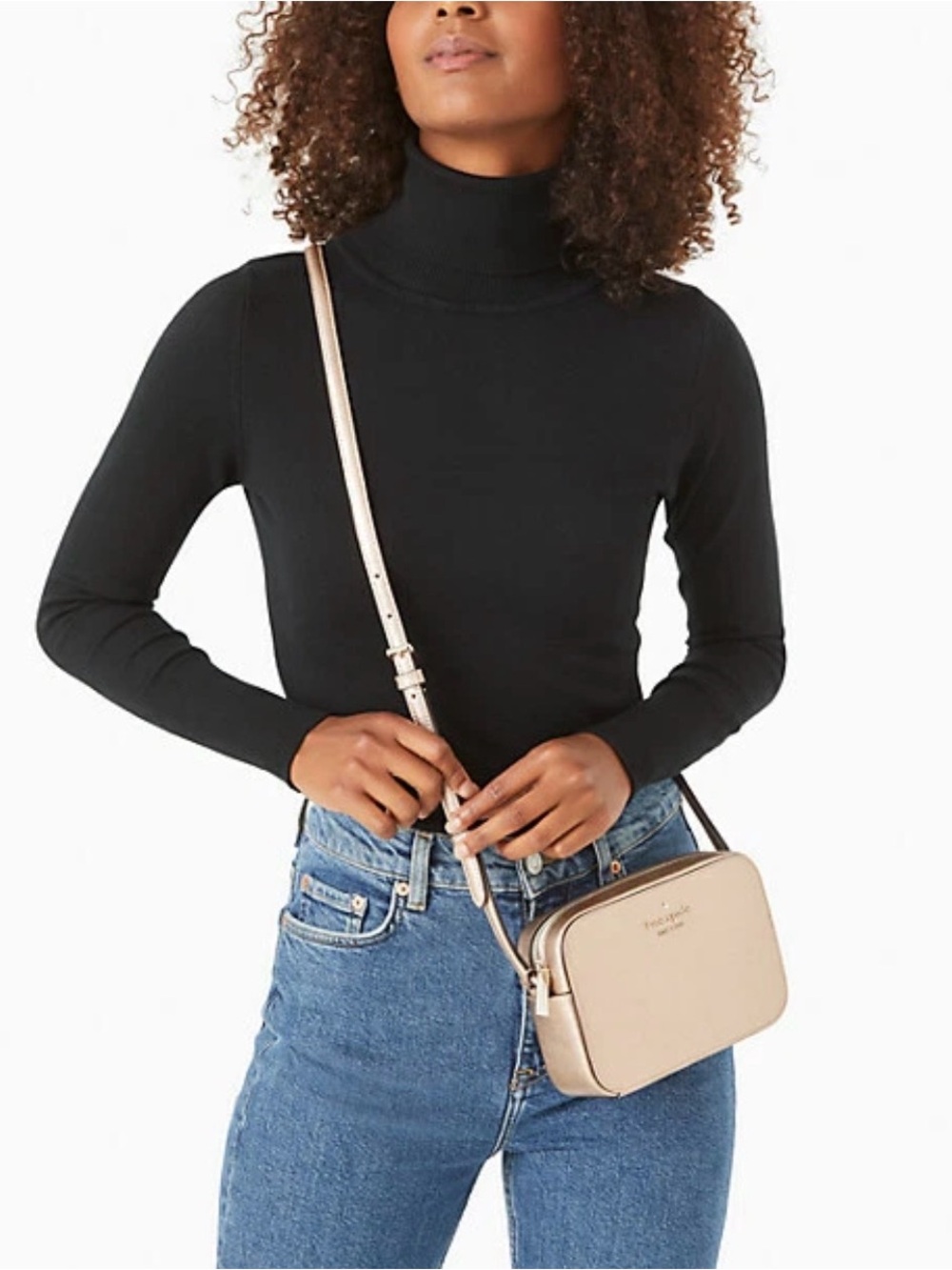 🔥🔥 NWT kate spade Metallic Gold Leather Crossbody Camera Bag!! 🔥🔥